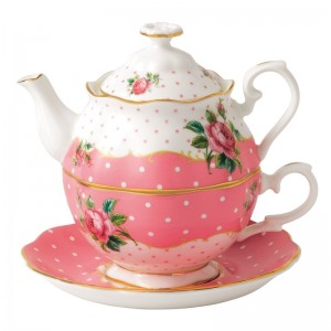 Royal Albert Vintage Tea for One Cup and Saucer Teapot Set RAL1420